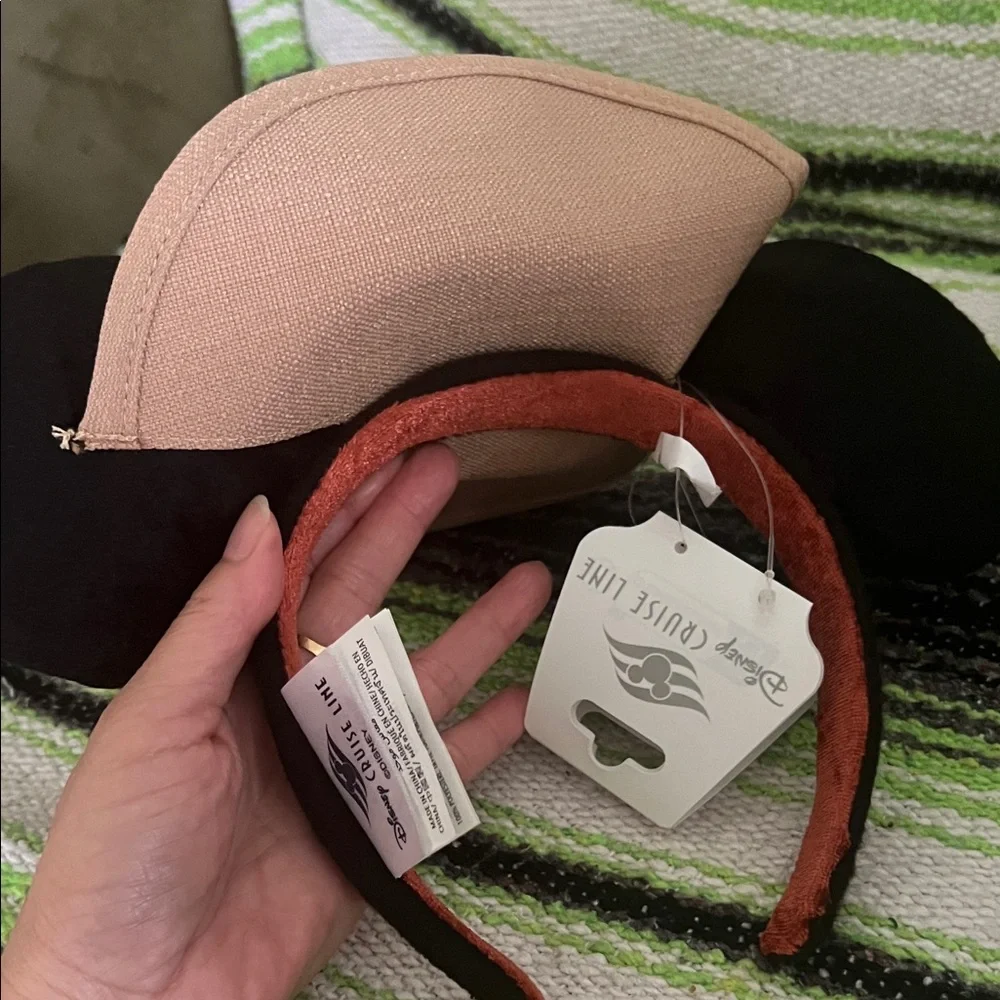 #1457** Unisex’s Cruise Line Black and Tan Mouse Ear Headband - Picture 5 of 8